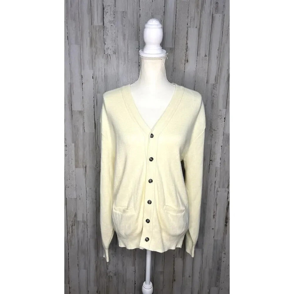 Bay Hill Classics Women's Large Ivory Cardigan Sweater Long Sleeve Button-Up - Picture 1 of 5